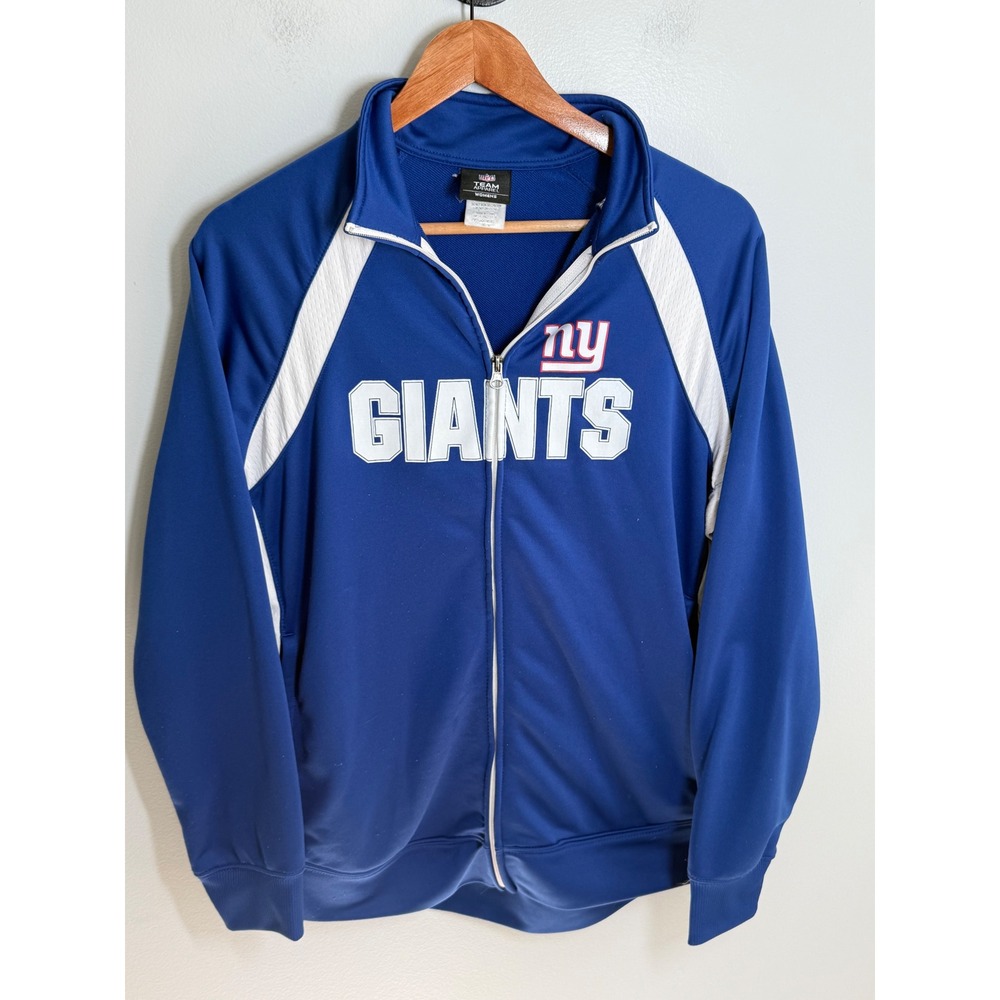 NFL Team Apparel New York Giants Womens Track Jacket Blue Full Zip XL
